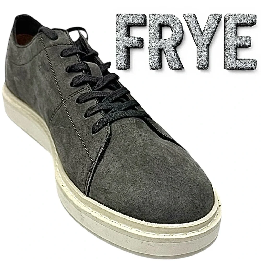 Frye Gates High Prints Gray Suede Low Top Sneakers Men’s Size 10M